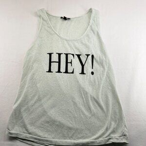 MNG MANGO collection linen mint green tank top SZ M  BUST 36 us4